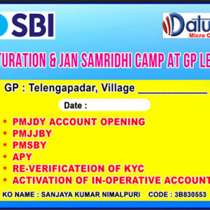 SATURATION & JAN SAMRIDHI CAMP AT GP LEVEL BANNER